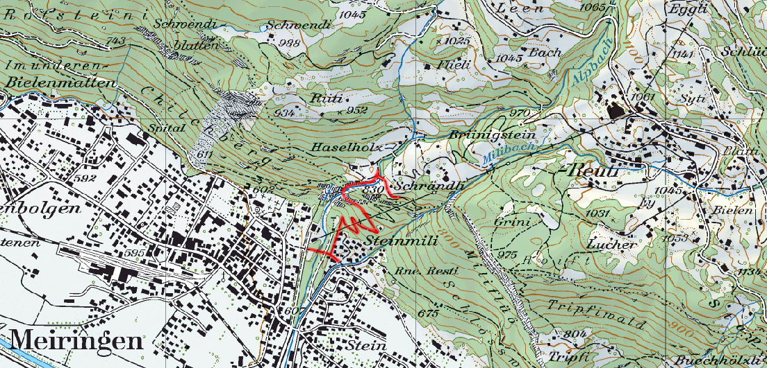 Lageplan Alpbachschlucht